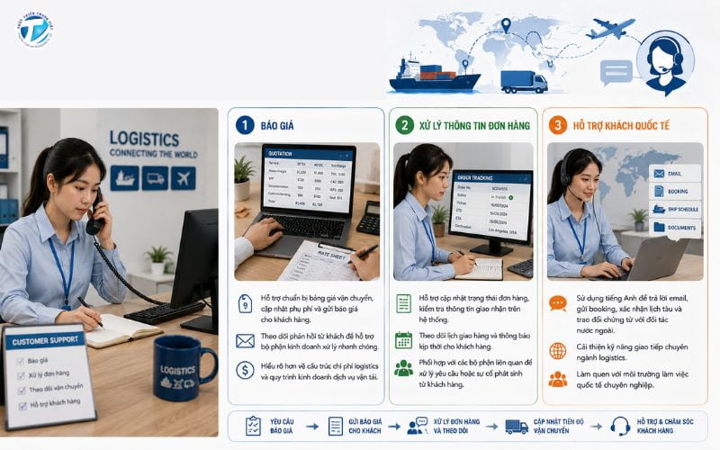 Thực tập sinh logistics hỗ trợ bộ phận kho vận